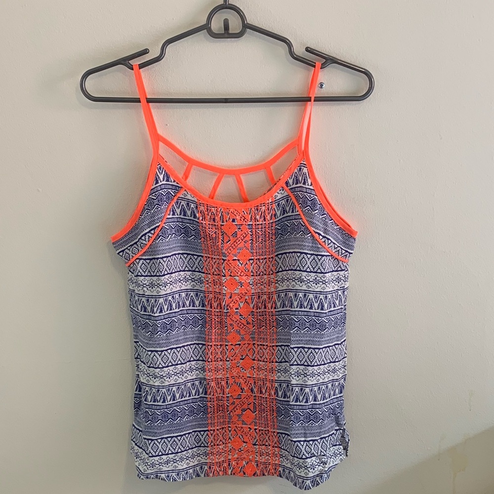 SKIES ARE BLUE | Neon and stripe tank